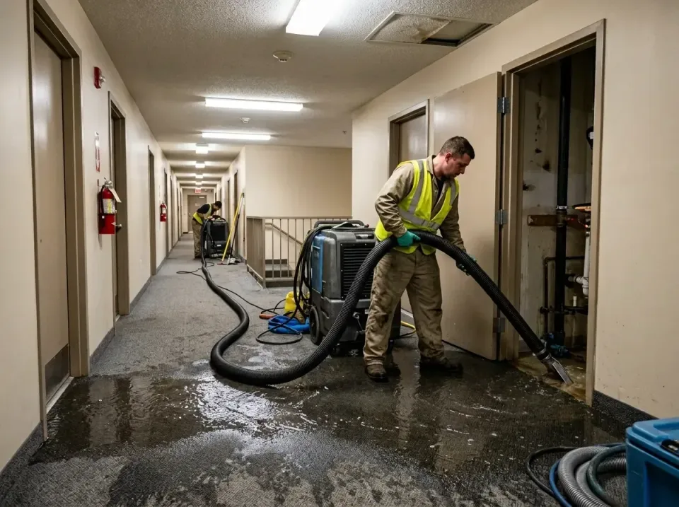multi-unit-apartment-hallway-f-005 — frequently asked questions, Emergency Burst Pipe Water Extraction & Removal in Twin Riv…